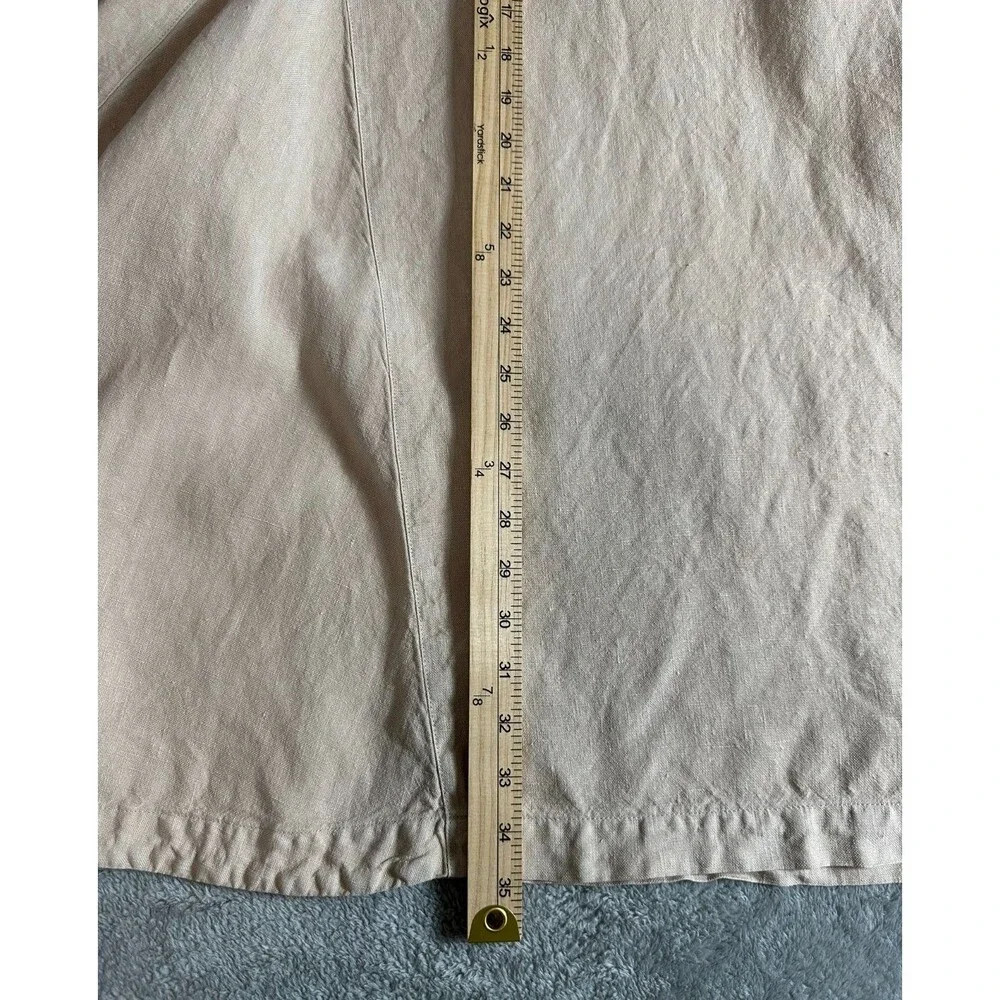 Oska Linen Maxi Skirt Size 2 (30 in Waist) Tan Minimalist Old Money Coastal Chic - Picture 4 of 8